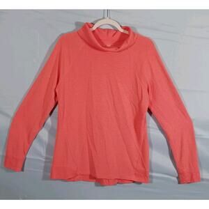 Tek Gear Dry Tek Sweatshirt Womens Medium Long Sleeve Cowl Neck Pink Rayon Blend